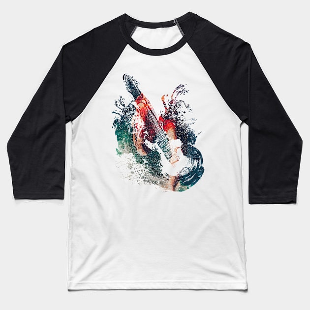 Runner Underwater Baseball T-Shirt by fratdd